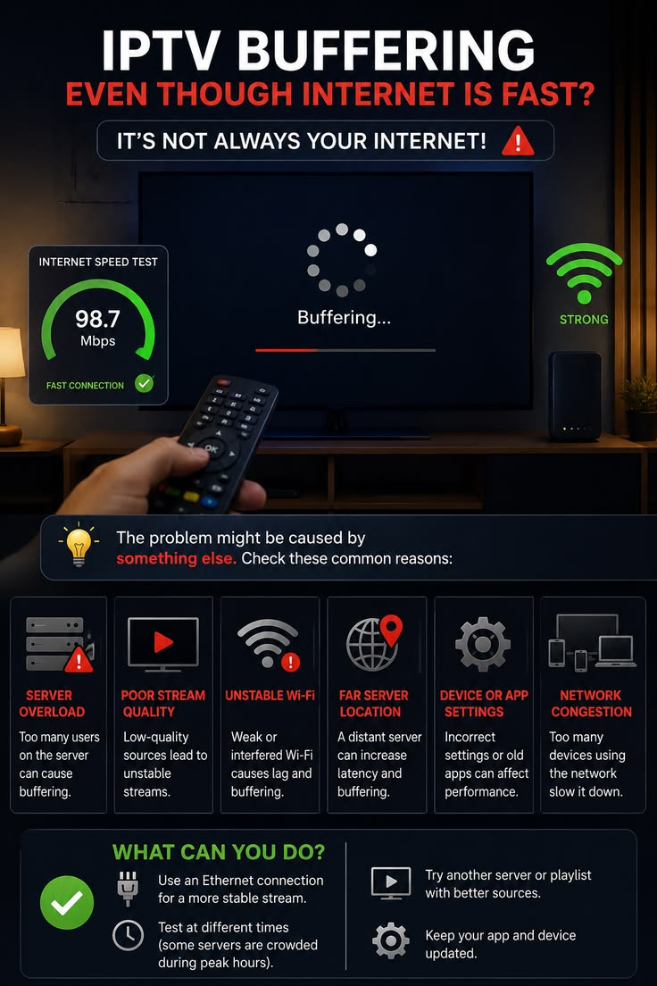 How to Reduce IPTV Buffering: 12 Proven Ways to Improve Streaming Quality